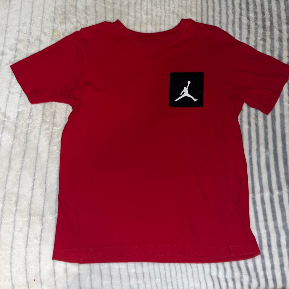 Jordan Red and Black Short Sleeve Tee